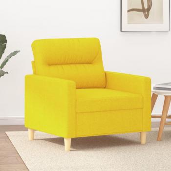 Sillón de tela 60 cm amarillo claro vidaXL