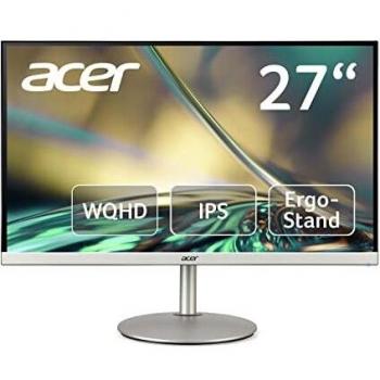 Monitor Acer 27 WQHD IPS ZeroFrame, Tiempo de Respuesta 1ms, Color Plata