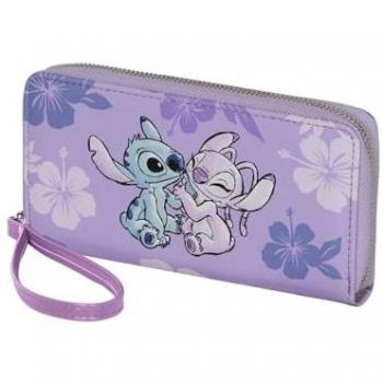 Disney Lilo & Stitch Essential Lilac Girl's Wallet with Stitch and Angel