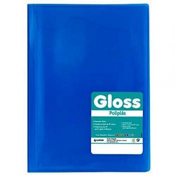 Grafoplás 1442530. Carpeta de Fundas Soldadas. 40 Fundas Cristal. Color Azul. Tamaño Folio. Poliplás Gloss
