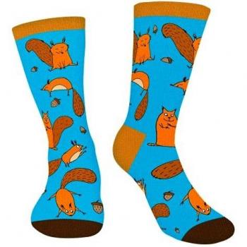 Calcetines Hombre Divertidos - Ardilla Personalizados Originales Dibujos Estampados Graciosos Frikis Colores Arte Animales Crossfit Algodon Calcetines - Regalos Navidad Originales para Adolescentes
