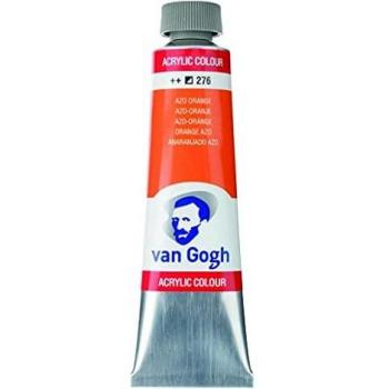 Pintura Acrílica Fina 40 ml Color Anaranjado Azo Van Gogh