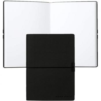 Hugo Boss Customizable Black A6 Textured Notebook
