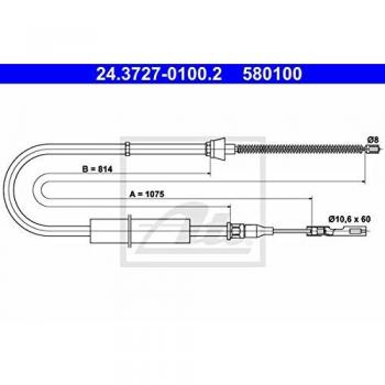 ATE 24372701002 cable de freno
