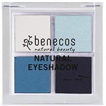 Benecos - natural beauty 95622 Benecos natural cosmetics - paleta de sombras de ojos quattro - vegano - azul verdadero, 4,8 g
