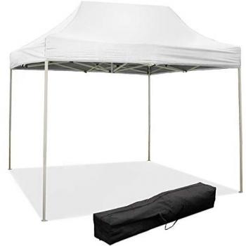 Cenador Plegable 3 x 2 m Blanco Impermeable de PVC