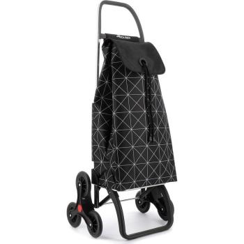 Carro de la Compra Rolser I-Max Star 6 Ruedas para Subir Escaleras, Color Negro y Blanco