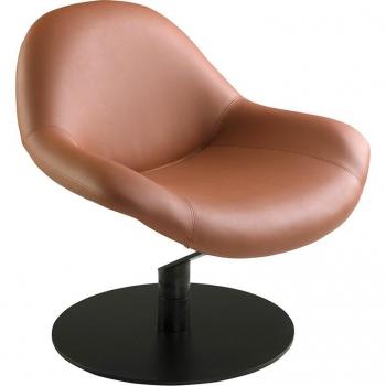 Sillón giratorio polipiel marrón ANGEL CERDÁ 5116C, color Marrón, material Polipiel, dimensiones 86 x 83 x 79 cm