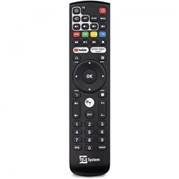 Telecomando Bluetooth Telesystem Up T24k para TV y Decoder, con control de voz Google Assistant y botones específicos