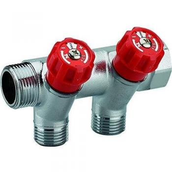 Colector de grifería integrado rojo MF20x27 - 2 salidas macho 15x21 NOYON & THIEBAULT