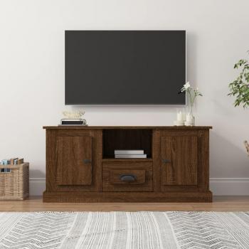 Mueble para TV de madera contrachapada marrón roble 100x35,5x45 cm vidaXL