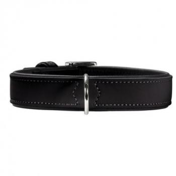 Collar para Perro Hunter Softie Negro 32-40 cm, suave y cómodo, ajustable, material resistente al agua, diseño elegante y moderno