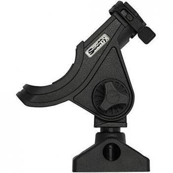 Scotty 280-BK Bait Caster/Spinning Rod Holder with 241 Deck/Side Mount - Black