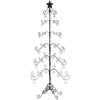 vidaXL Metal Christmas Tree for Decoration Black 180 cm
