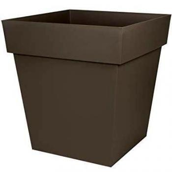 Maceta EDA Tuscan Taupé Plástico Cuadrado Ø 50 cm (49,5 x 49,5 x 52,5 cm)
