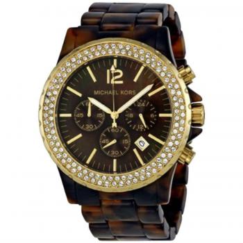 Reloj de Pulsera Michael Kors Mujer MK5557 con Bisel Dorado y Detalles de Piedras