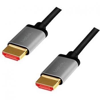 LogiLink CHA0105 HDMI Cable 2 m HDMI Type A (Standard) Black, Grey