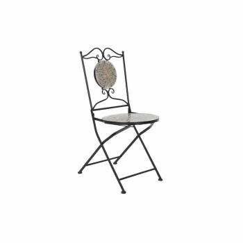 Silla de Jardín DKD Home Decor Cerámica Negro Forja