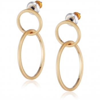 Pendientes 'Harper' de Pilgrim en oro, bañados en oro, tamaño único para mujer
