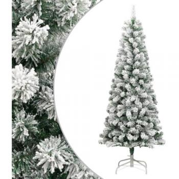 Artificial Hinged Christmas Tree with Flocked Snow 180 cm