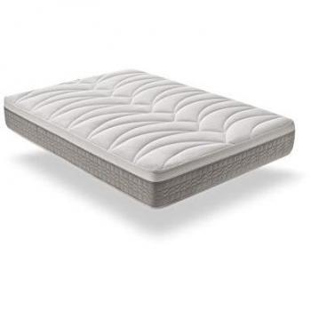 Colchón Viscoelástico Luxury Elite Silver 100x190 cm - Altura 21 cm ±2 - Firmeza Medio-Alta - Acolchado Visco Titanium y Supersoft Termosensible