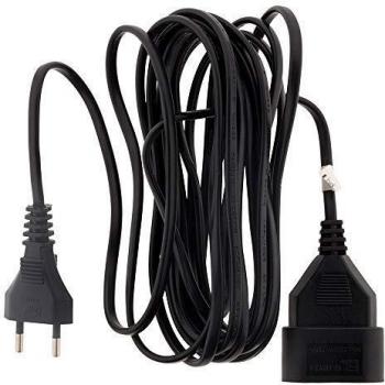Rallonge eléctrica Zenitech 5m HO3VVH2-F 2x0.75mm² negra con toma de 6A