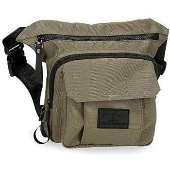 Pepe Jeans Denton Riñonera Cuadrada Marrón 31,5x24x2 cms Poliéster Reciclado
