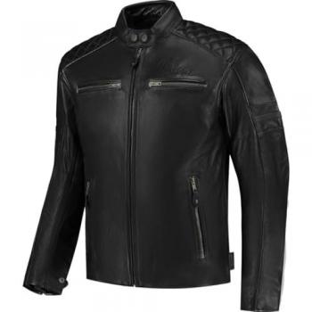 Rusty Stitches Jari V2 Chaqueta de cuero para moto - Negra, talla M