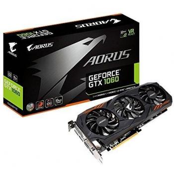 Gigabyte GV-N1060AORUS-6GD Rev 2.0 GeForce GTX 1060 6GB GDDR5 - Tarjeta gráfica