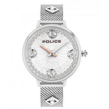 Gray Fashionable Rhinestone Analog Watch for Women - Police PL.16031MS/04MM