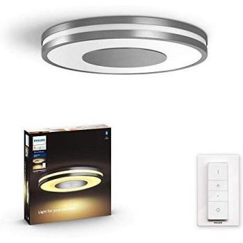 Lámpara de Plafón Philips Hue Being Ambiance Blanca - Aluminio, Luz Cálida a Fría, con Control Remoto