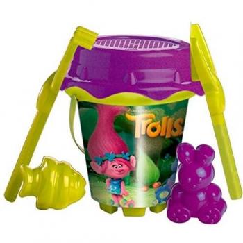 TROLLS- Set Cubo Castillo de 18 cm con Pala