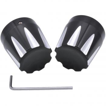 KATUR Juego de Tornillos de Tapa de Tuerca del Eje Delantero de la Motocicleta para Harley Touring 08-15 FLT FLH Dyna Softail