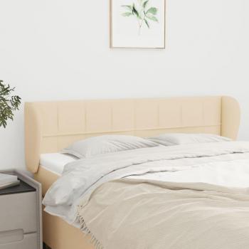 Cabecero de tela color crema 147x23x78/88 cm vidaXL