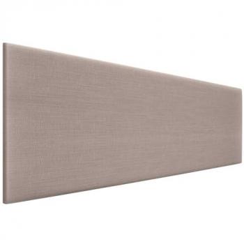 Cabecero Tapizado de Lino Natural Liso 150x50cm para Cama Moderna (Tierra)