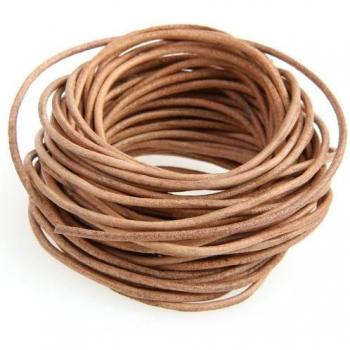 Ecloud Shop Cordón Cuero Marrón para Collar Pulsera Abalorios Bisutería