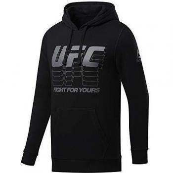 Reebok UFC FG Pullover Hoodie Sudadera, Hombre, Negro, XS