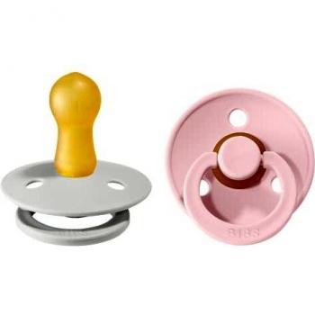 BIBS Colour Pack de 2 Unidades de Chupetes de Látex Natural Haze/Blossom