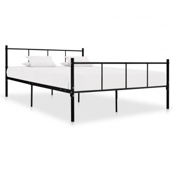 Estructura de cama de metal negro 160x200 cm