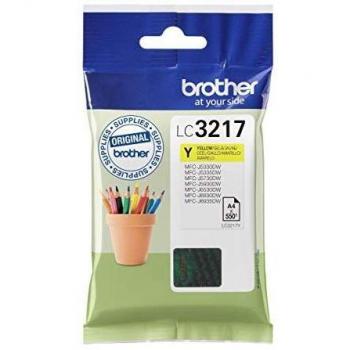 Cartucho de Tinta Amarillo Brother LC3217Y Original para Impresoras MFCJ Series, Duración Estimada 550 Páginas