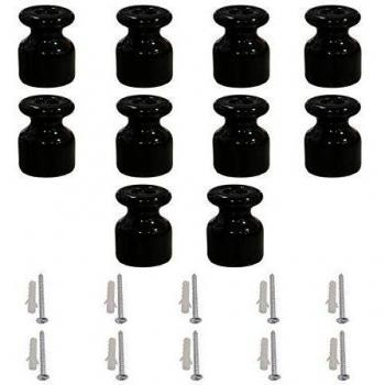 Maxtrue 10 clips aislantes de tela de cerámica de porcelana