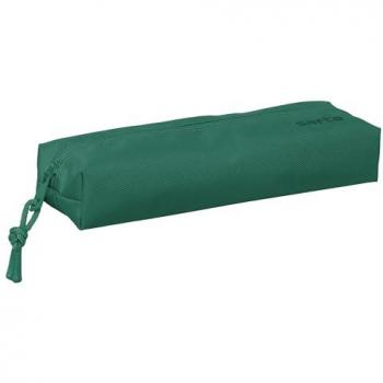 Portatodo Rectangular Safta Dark Green, 22x4x7 cm, con goma elástica, ideal para niños en edad escolar, cómodo y versátil, calidad y resistencia