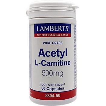 Lamberts L Acetil Carnitina 500Mg 60 Unidades 70 g