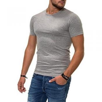 Jack & Jones Basic O-Neck T-Shirt - Regular Fit - Short Sleeves - Gray