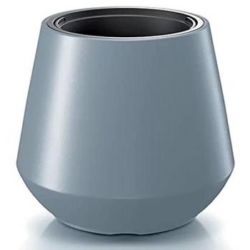 Maceta HEOS 32L con Depósito - Dimensiones: 395x395x350 mm - Color: Gris Claro - Ideal para Decoración en Interiores y Exteriores