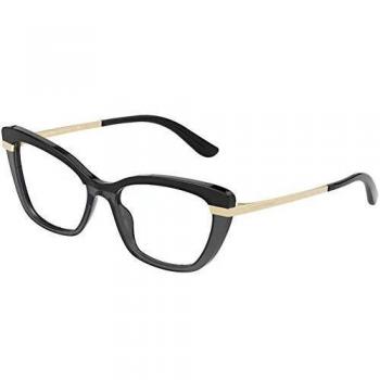 Dolce & Gabbana Gafas de Vista HALF PRINT DG 3325 Black 54/17/140 mujer