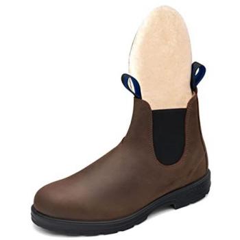 Blundstone 1477 Antique Brown Thermal Chelsea Boots - Size UK 11