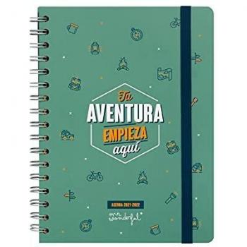 Mr. Wonderful Agenda clásica 2021-2022 Semana vista - Tu aventura empieza aquí, Multicolor
