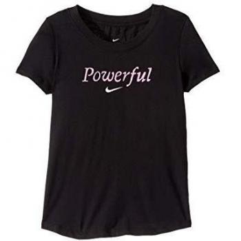 NIKE Sportswear Camiseta, Niñas, Black/Pink Foam, S