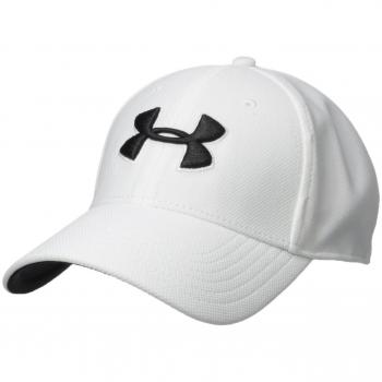 Under Armour Blitzing 3.0 Men's Breathable Snapback Cap with Sweatband - Black/White, Size M/L